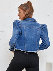 Long Sleeve Lapel Denim Short Coats GYXN 30321