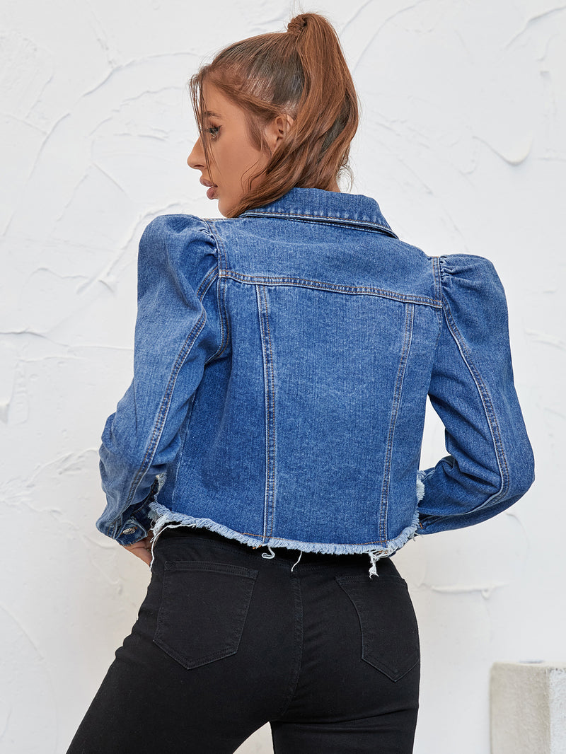 Long Sleeve Lapel Denim Short Coats GYXN 30321