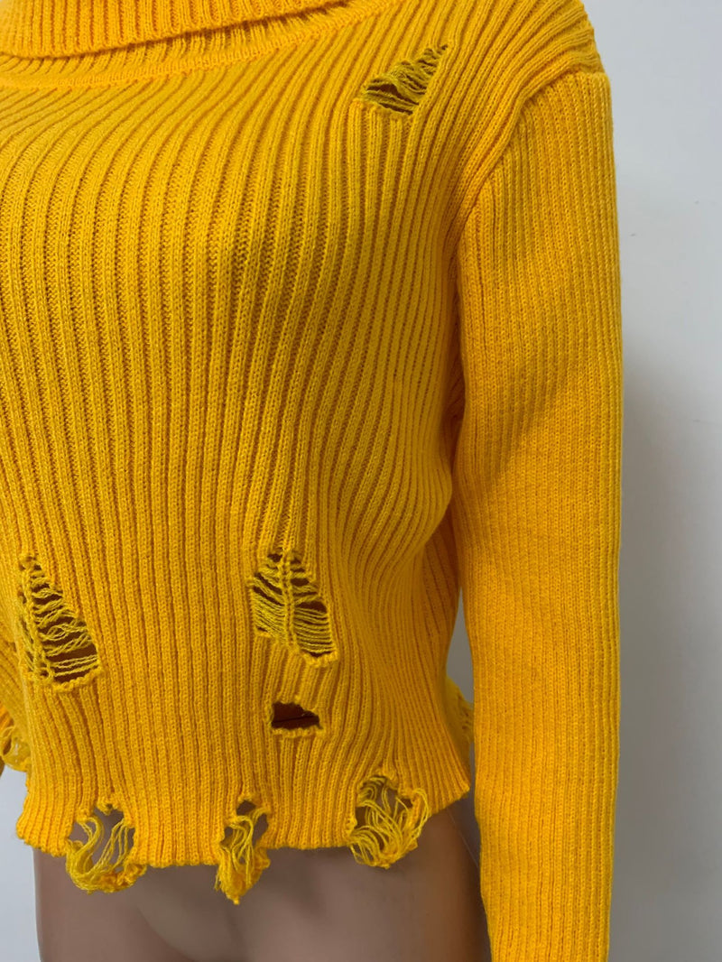 Fashion Ripped Hole Pullover Sweater LSD 83173