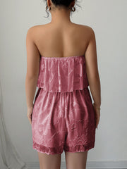 Solid Color Wrap Chest Slim Romper GZEY D2326004