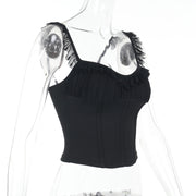 Solid Color Sleeveless Sling Vest FL JY25069PFO