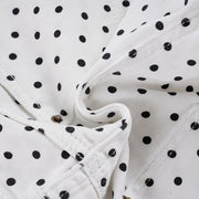 Polka Dots Print Denim Shorts GPKJ MR48798
