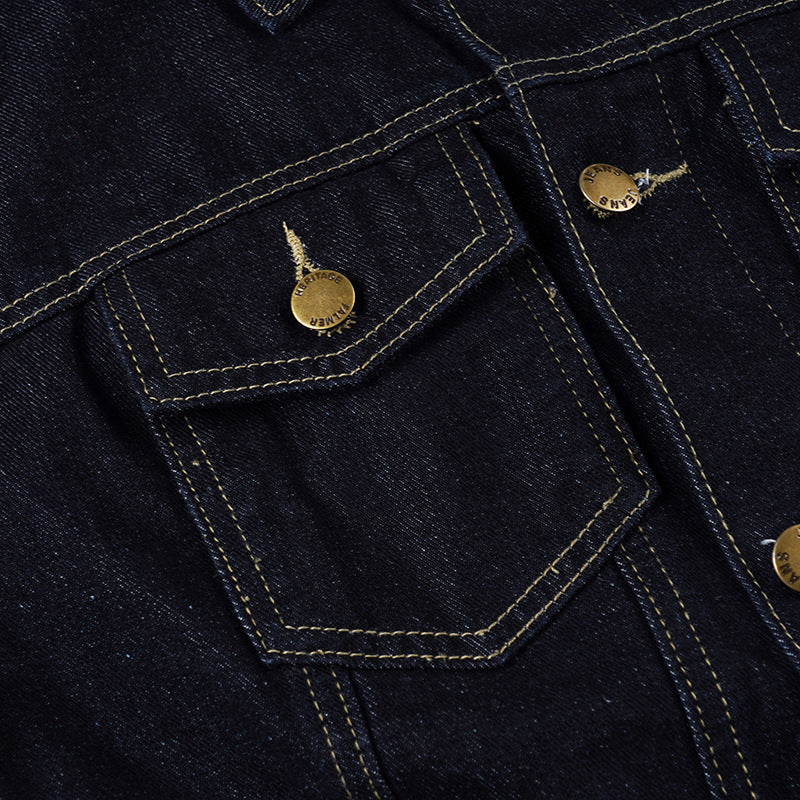 Long Sleeve Single Breasted Denim Shirt Jacket GPKJ MR38868