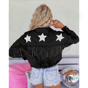 Tassel Raw Edge Denim Jacket GYAN 613