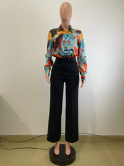 Casual Print Long Sleeve Shirt QODY Y6051