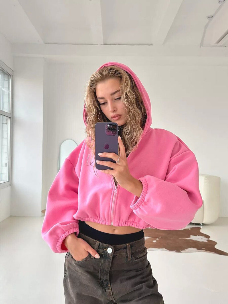 Fashion Long Sleeve Hooded Sweatshirt YMZY 61010