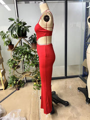 Solid Color Knits Backless Flare Jumpsuit GHYX JYP7005