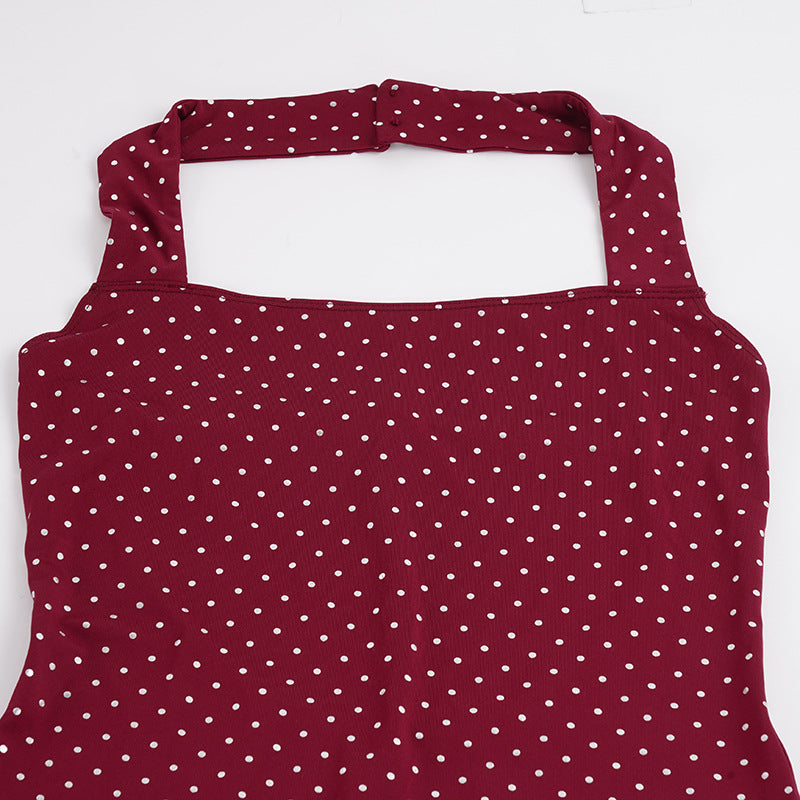 Hot Stamping Sequin Halterneck Backless Jumpsuit GPKJ MR50270