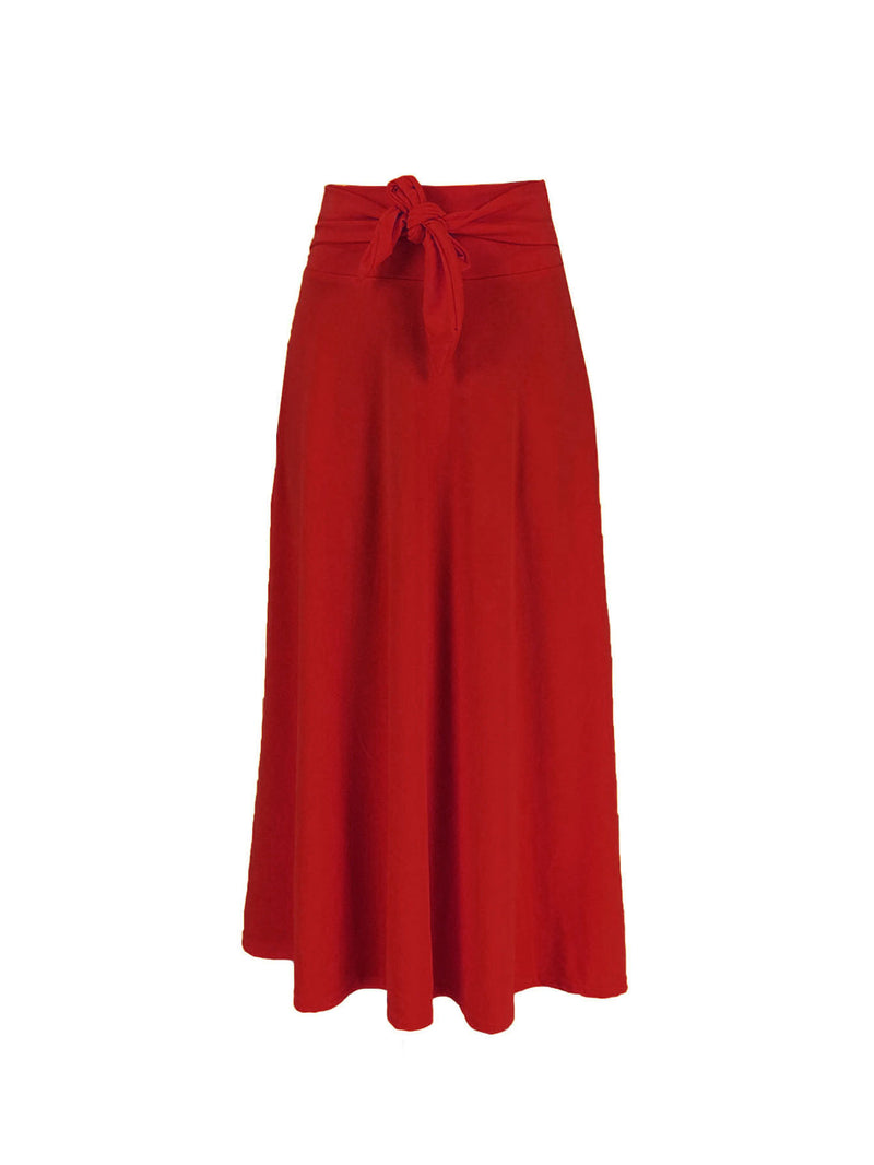 Solid Color Casual Long Skirt QYMF 5072