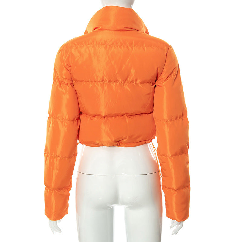 Solid Color Long Sleeve Warm Bread Coat GSZM A20504T