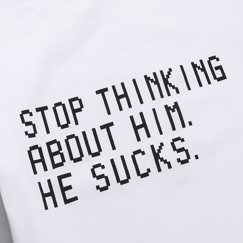 Letter Print Short Sleeve T Shirt FL YY24084