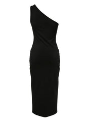 Slash Shoulder Split Maxi Dress YH 9031