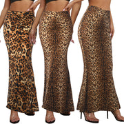 Leopard Print Half length Fishtail Skirt GXYF H0409