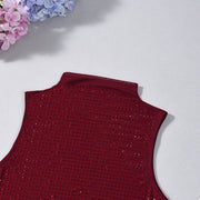 Mesh Hot Drill Sleeveless Top GFRT 51973TBF