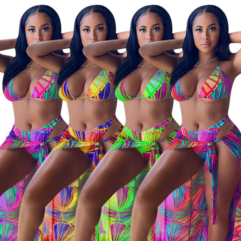 Sexy Printed Bikinis 3 Piece Sets MEM 8350