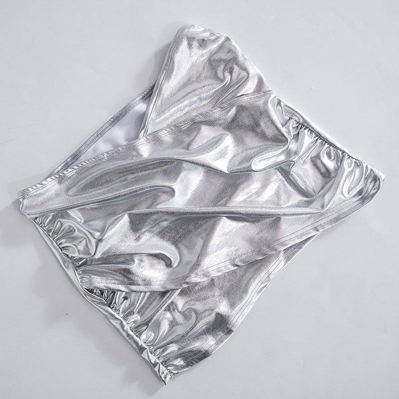 PU Leather Casual Mini Skirts GDSF J23SK063