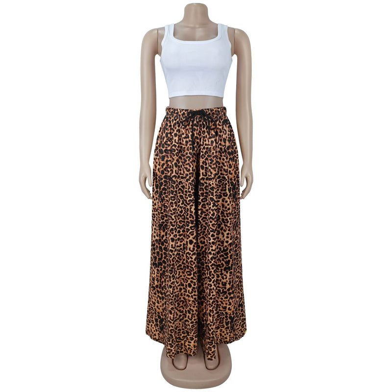 Retro Animal Print Casual Pants BY 7768