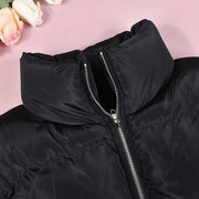 Zipper Stand Collar Bandage Vest Coat GNZD 9620TD