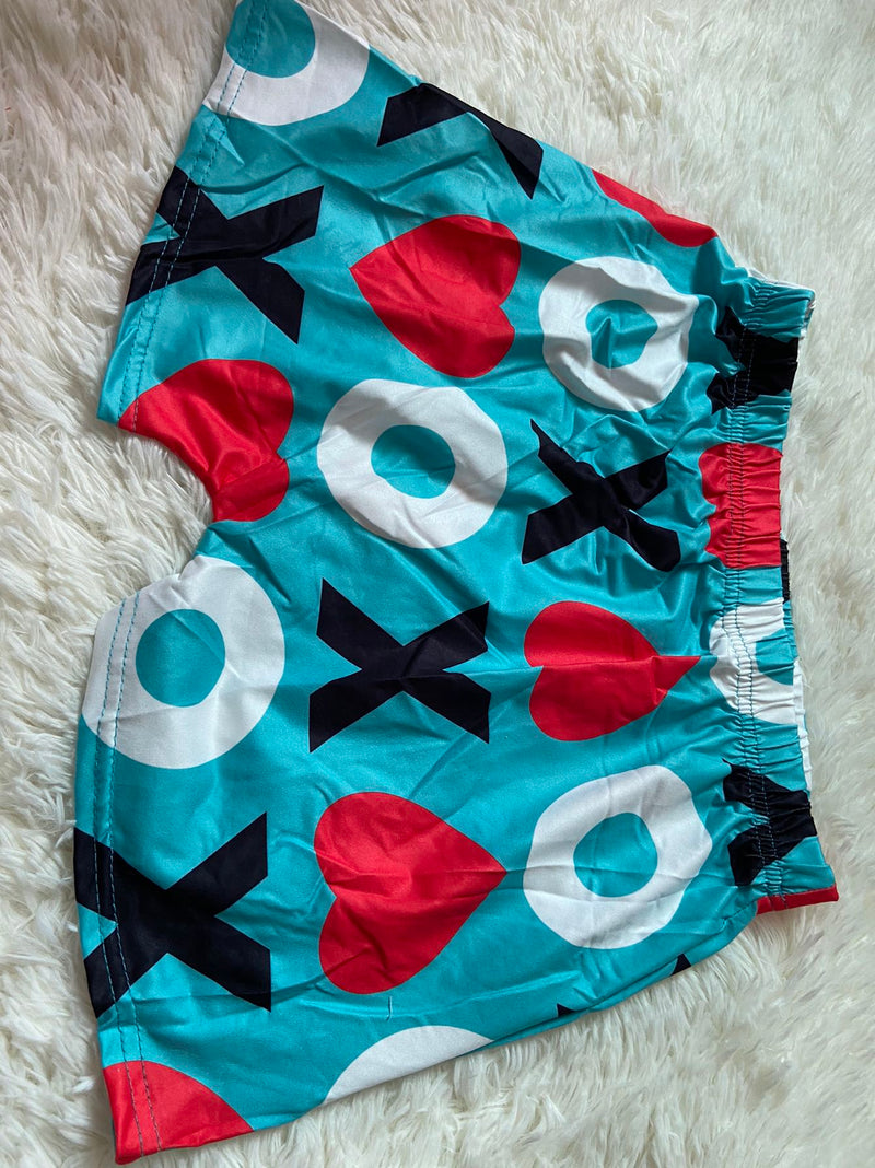 Plus Size Sexy Printed Bodycon Mini Shorts LUO 3089