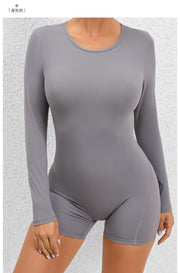Long Sleeve Solid Color Sport Rpmper GQSA DV509