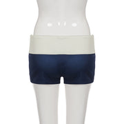 Contrast Color Patchwork Print Shorts GPKJ MR50969