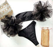Solid Color Tube Top Swimsuit Two Piece Set CSYZ B118W