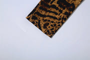 Leopard Print Long Sleeve Maxi Dress DLSF K6D11938A