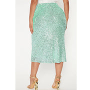 Solid Color Sequin Half Body Skirt GYOM 8886