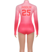 Print Stand Collar Zipper Romper DLSF K25Q82279