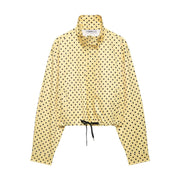 Polka Dot Print Long Sleeve Zipper Coats GYZS BB058