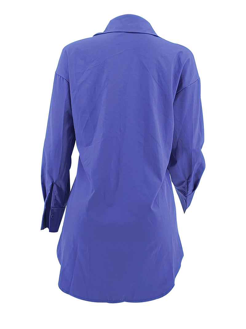 Long Sleeve Solid Color Shirt ZDF 31350