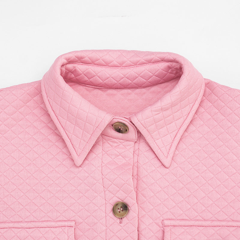 Lapel Long Sleeve Short Coats GDSF D26TP354