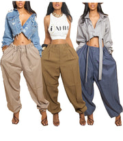 Solid Color Loose Ninth Pant GXHF M80614