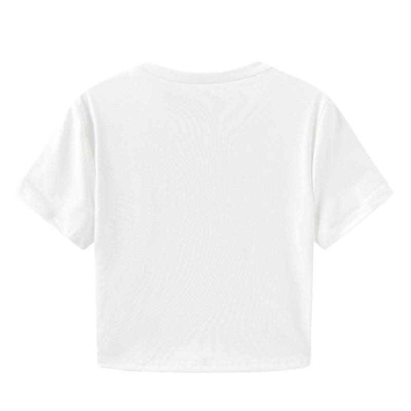 Letter Print Short Sleeve Short T Shirt GYIQ ZB111368B ZW111369B