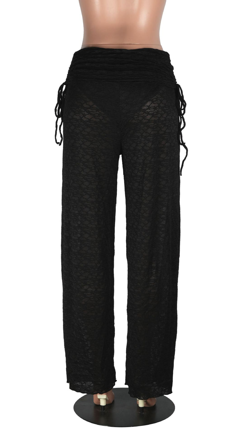 High Waisted Drawstring Loose Lace Pants With Panties MZ 26010