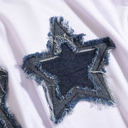 Loose Star Denim Patch T shirt GNZD 011489TBR