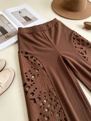 Lace Hollow Out High Waist Wide Leg Pants LSD 2768
