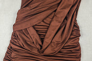 Solid Color Ruched Sleeveless Mini Dress GJYO JD305576