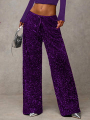 Casual sequined Drawstring Pants GXRF QC160