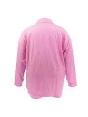 Plus Size Long Sleeve Stripe Print Shirt Shorts 2 Piece Set HNIF DHN124