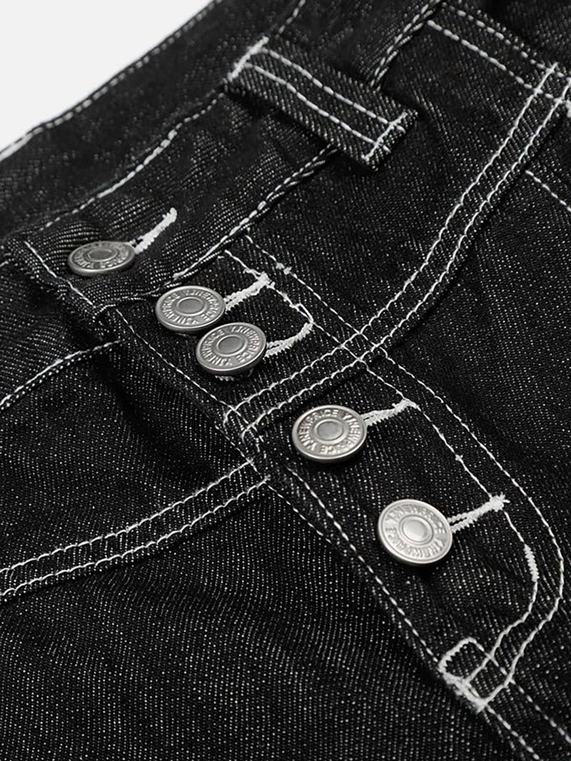Plus Size Washed Wide Leg Seventh Jeans GYLN 0642