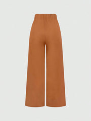 Metal Clasp Loose Straight Pants SH 391468