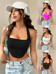 Sexy Halterneck Irregular Tank Tops GYSQ CVEB2080