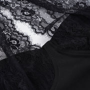 Lace Patchwork Halterneck Split Maxi Dress GPKJ MR47722