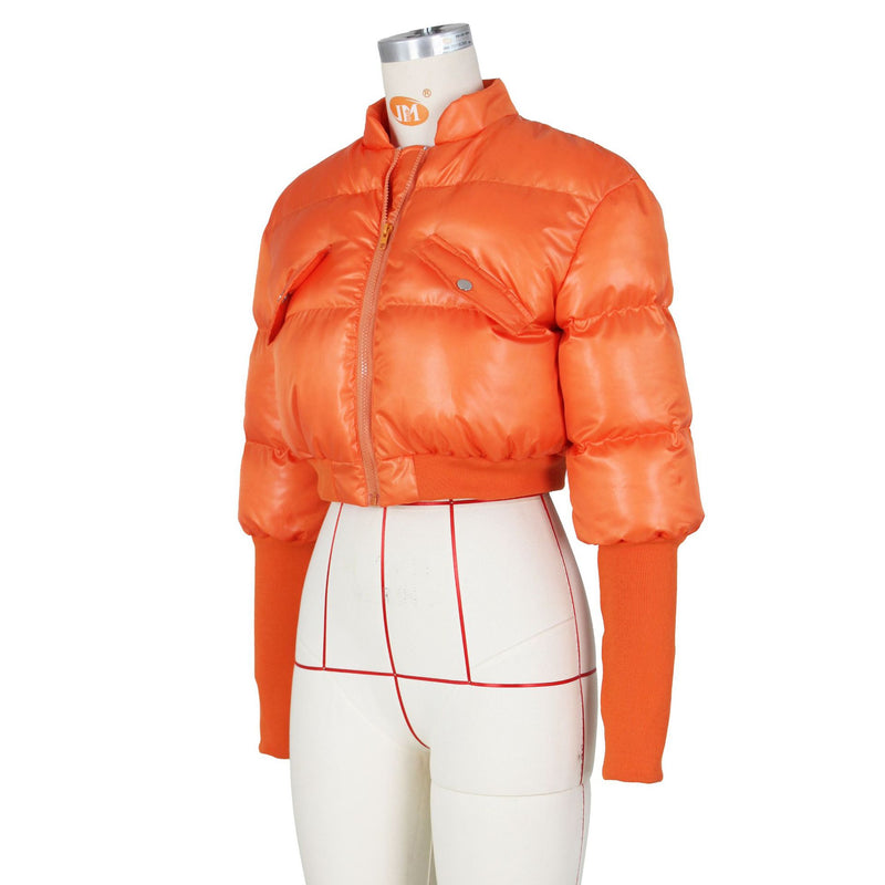 Fashion Solid Warm Cotton Padded Clothes Coat ZSD 0563