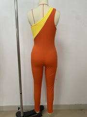 Hollow Out Single Shoulder Sport Jumpsuit LSD 2643
