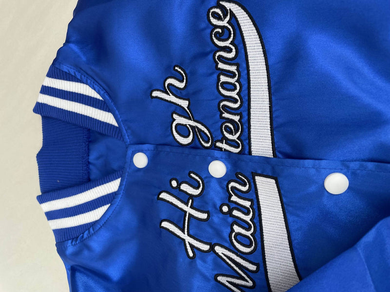 Fashion Short Letter Embroidery Long Sleeve Coat MDF 5339