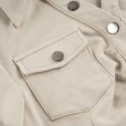 Short Sleeve Lapel Solid Color Shirt GPKJ MR49194