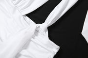 Solid Color Tie Up Backless Ronper XEF K6Q06471A