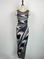Stripe Printed Sleeveless Bodycon Dress GWDS 230516